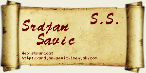Srđan Savić vizit kartica
